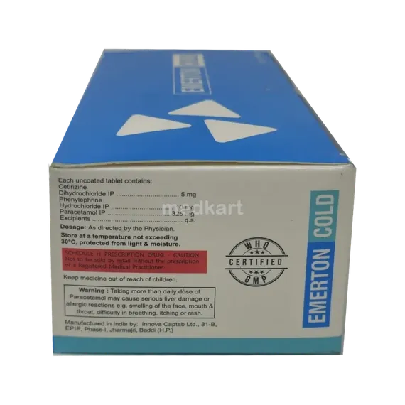 emerton cold tablet 10's